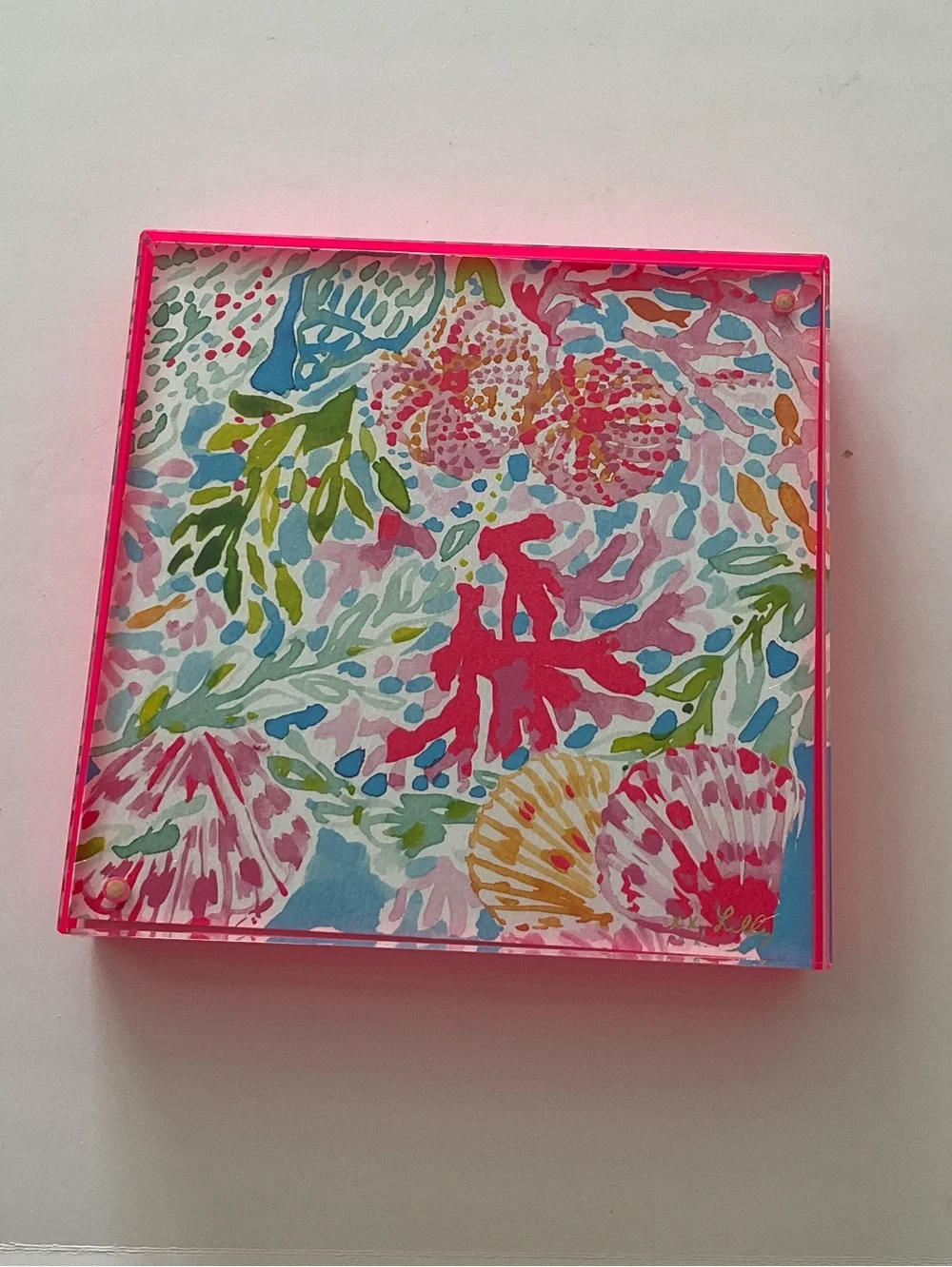 Lilly Pulitzer | NWT Acrylic Picture Frame - Neon Pink